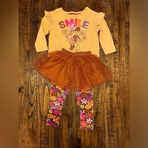 Minnie Mouse 3-Piece Toddler Outfit w/Tutu